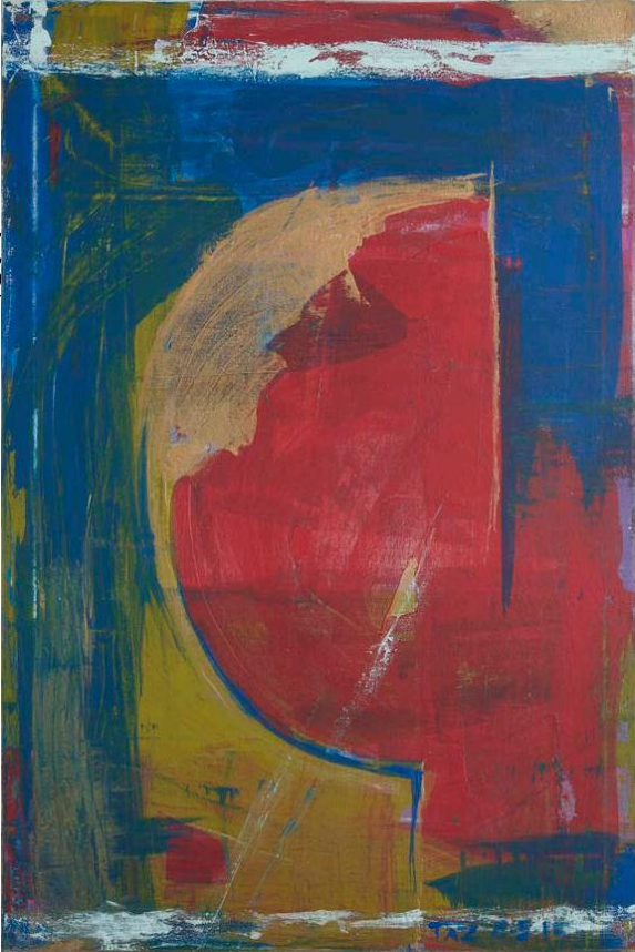 The Abstract Piece — latex, metallic paint on canvas