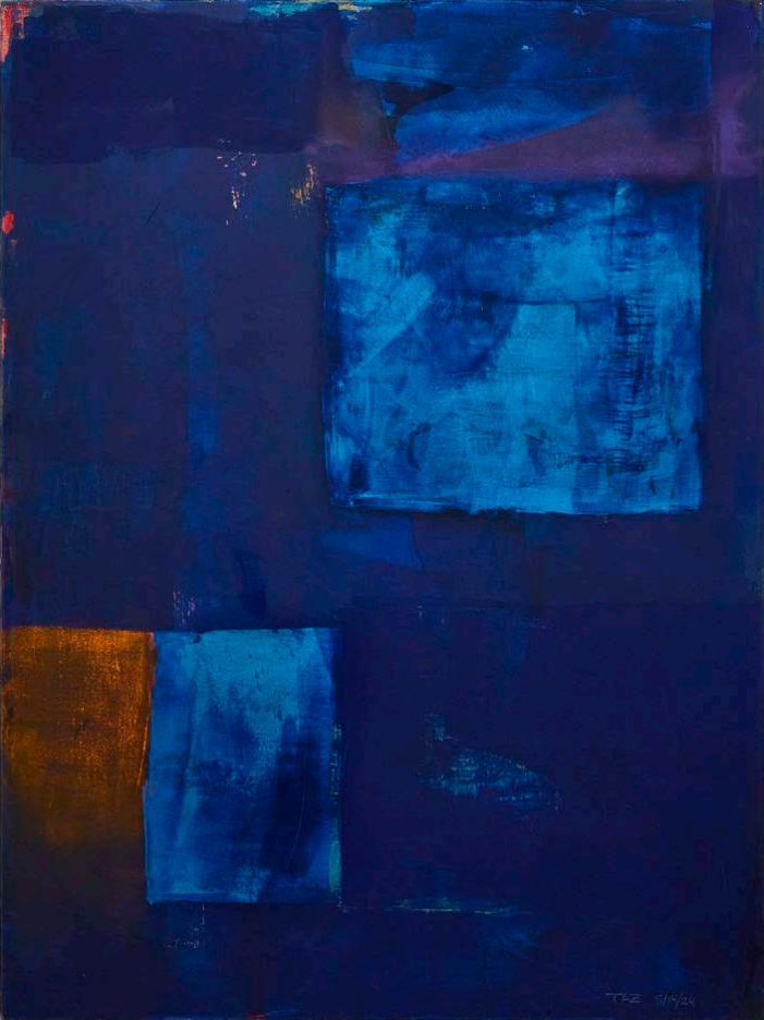 Abyss — acrylic, chalk paint, metallic, pastel