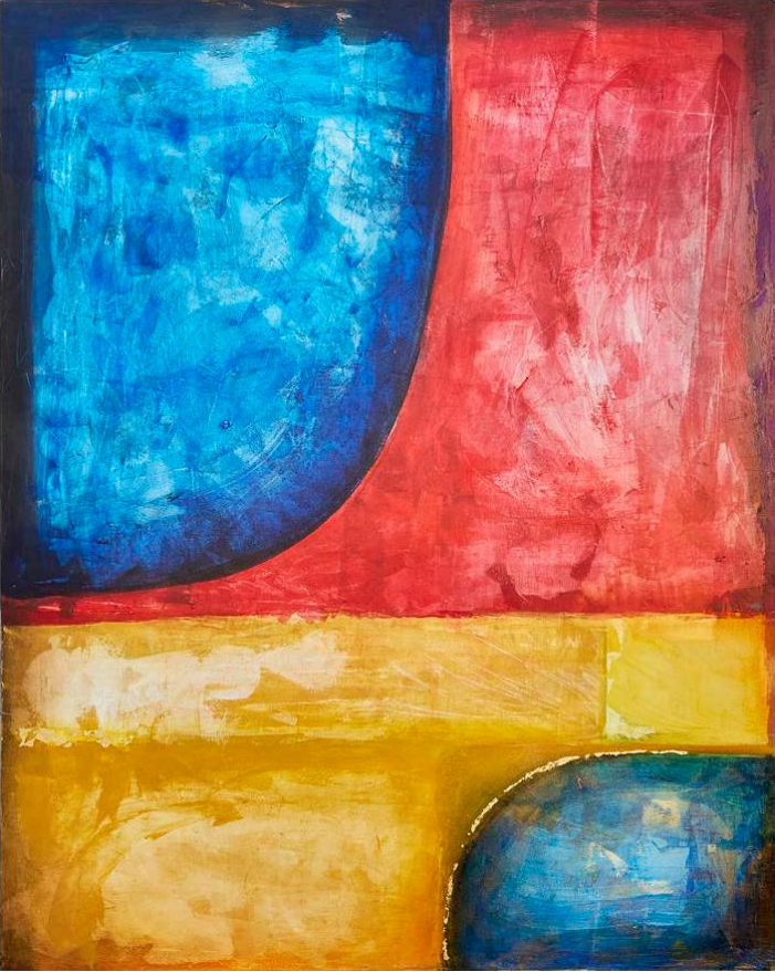 End of Persistance — acrylic, metallic, pastel, gold leaf
