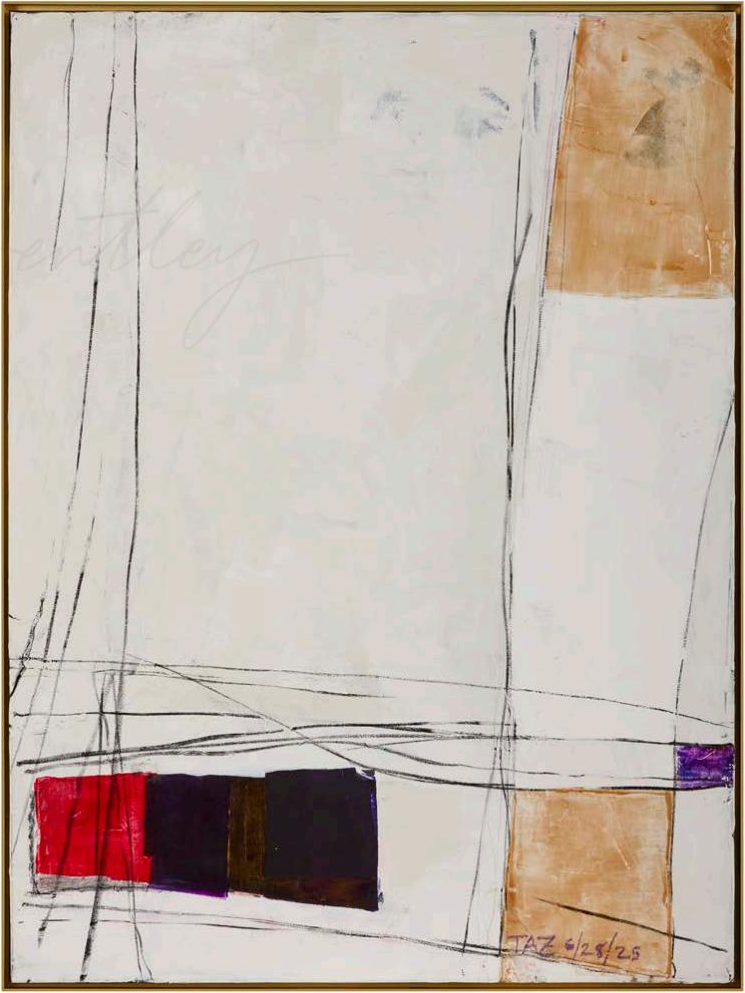 Fallen Ladder — acrylic, chalk paint, metallic, pastel
